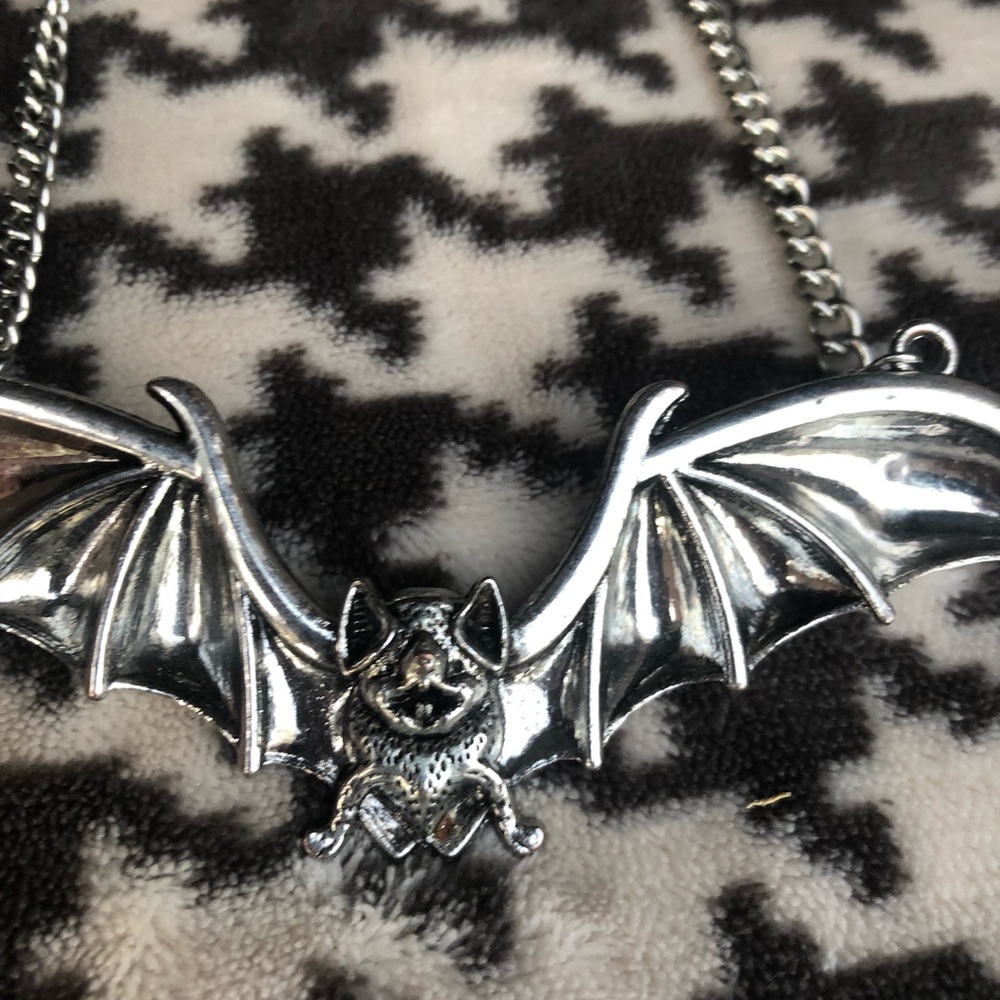 Gothic bat necklace
